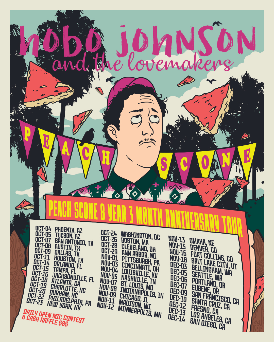 The Lovemakers Peach Scone 8 Year 3 Month Anniversary Tour Poster 2025